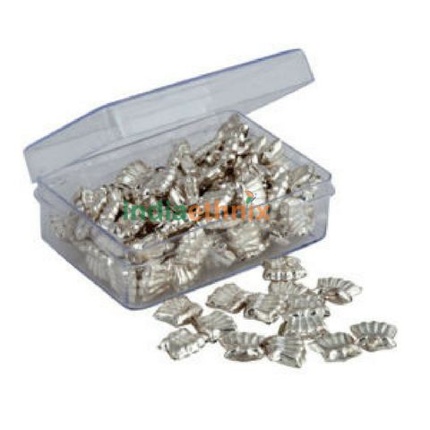 Silver Ashtothram Lotus Flowers For Puja (108 Pcs)