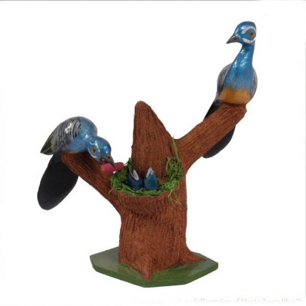 Nirmal-Two-Wooden-Birds-Along-with-Nest-and-Baby-Birds