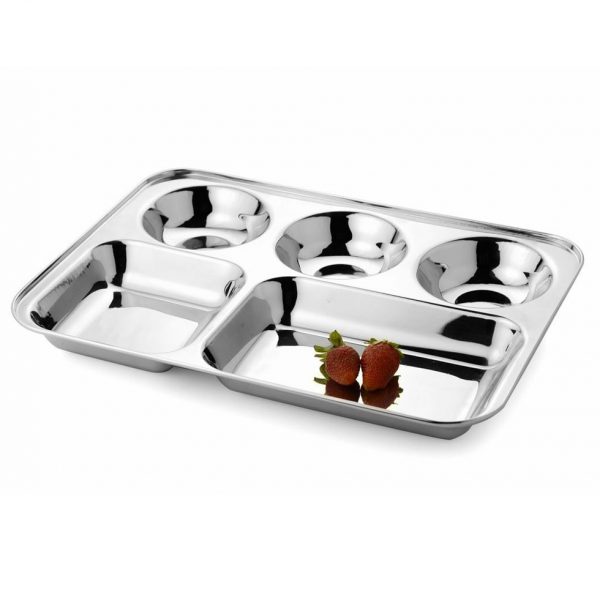 Stainless-Steel-Compartment-Plate—5-in-1