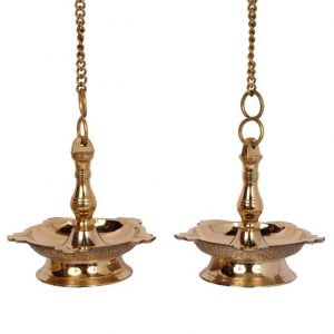 Brass Puja Hanging Lamps