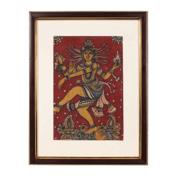 Kalamkari Painting of Lord Nataraj with Frame