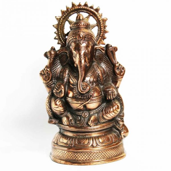 Oxidized Metal Ganesh Statue 4ft