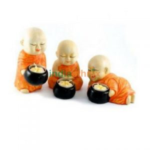 Meditating Buddha Candle Holders Set of 3