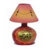 Hand Painted Warli Lamp Red