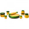 Eco Friendly Green Wooden Toy Kitchen Set