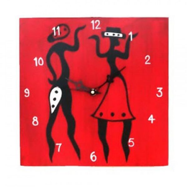 Wooden Couple Wall Clock