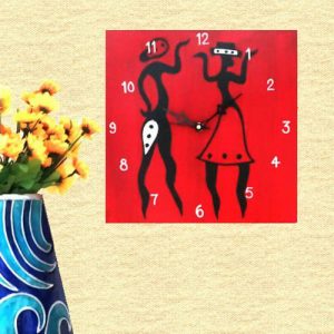 Wooden Couple Wall Clock