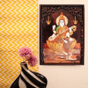 Saraswati Rosewood Painting