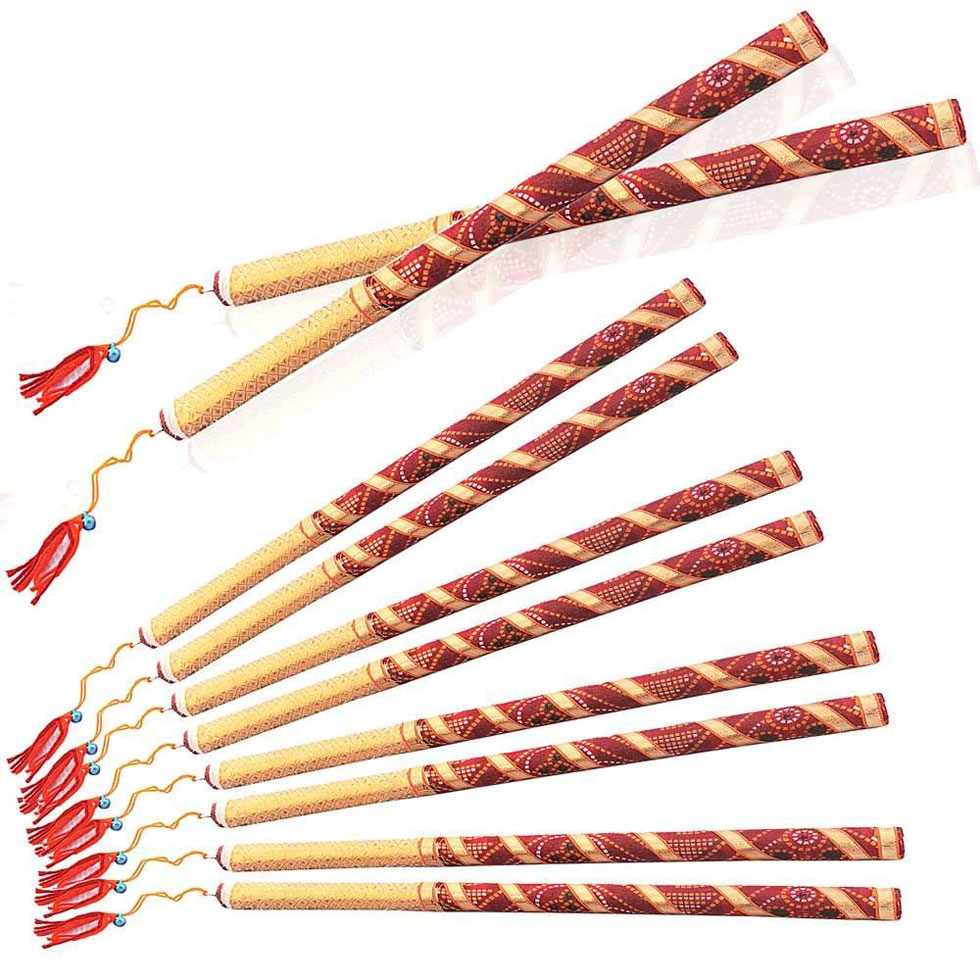 Bandhani Dandiya Sticks, image size:980x980