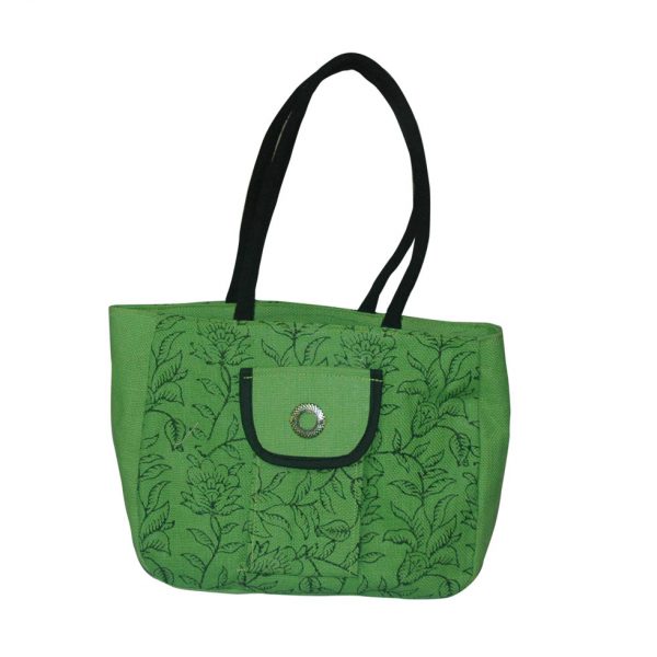 Jute Tote Bag green