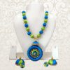 Handmade Royal Silk Thread Necklace Blue