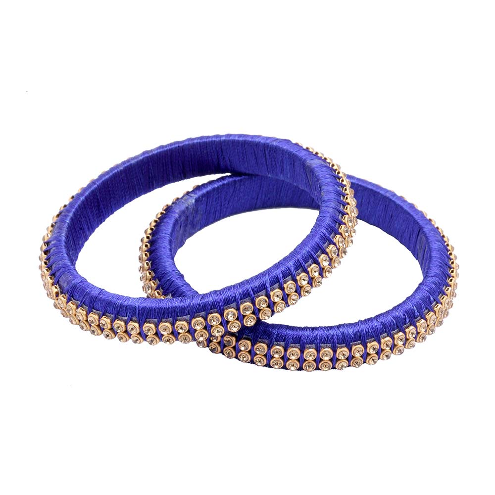Indian Women accessories | Silk Thread Bangles Blue