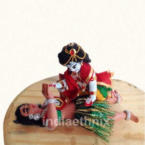 Cultural Dolls Krishna Killing Puthana