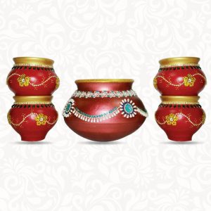 Wedding Pots-Garigamunthalu With Out Lid Red