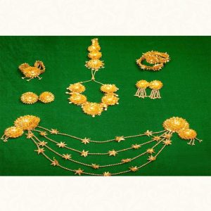 Gota Jewellery Golden Star Flowers Set