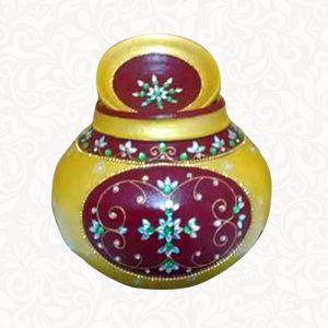 Wedding Pots-Kooradu Kundalu with lid Yellow
