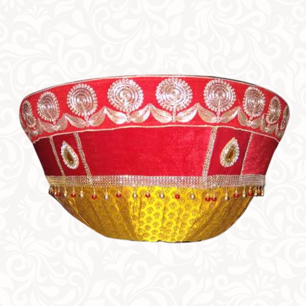 Decorated Bride’s Basket Pelli Butta Red