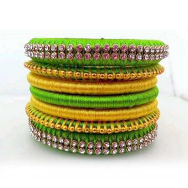 silk-thread-bangles-green-and-yellow