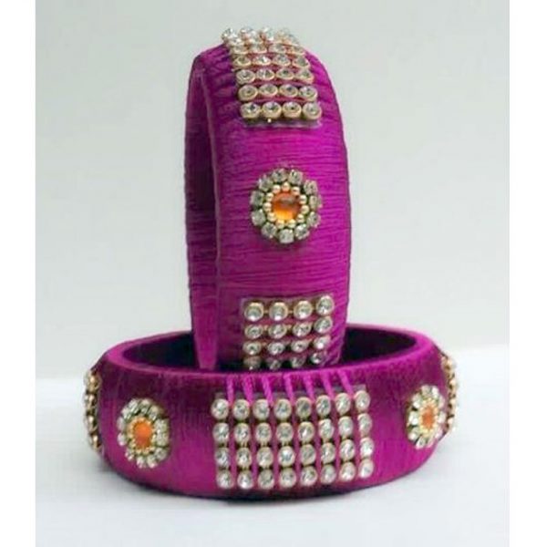silk-thread-stone-bangles-purple