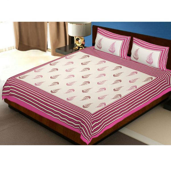 indian-ethnic-bed-sheet-pink