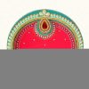 Neon Arati Tray for Wedding Red