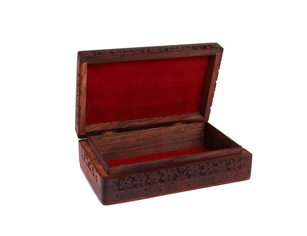 Wedding Carved Box with Floral Patterns