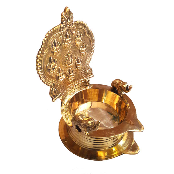 Brass Ashta Lakshmi Lamp Big