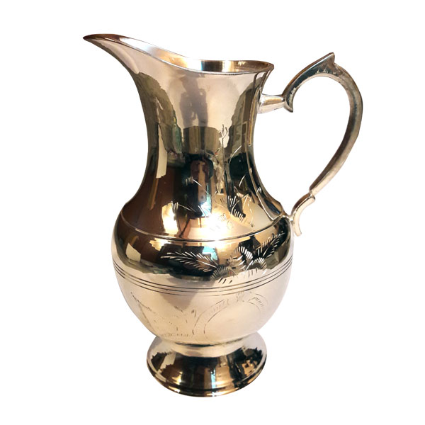 German Silver Jug with 6 Glasses