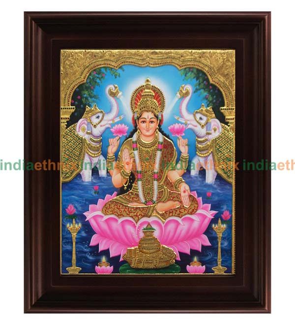 Tanjore Painting Gaja Lakshmi