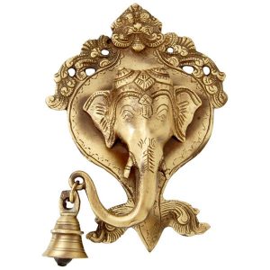 Ganesh Face Wall Hanging with Bell