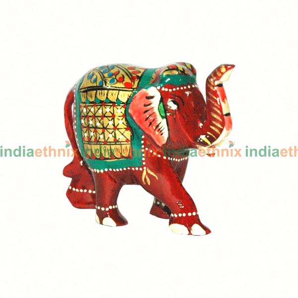 Meenakari Royal Red Elephants 4pcs