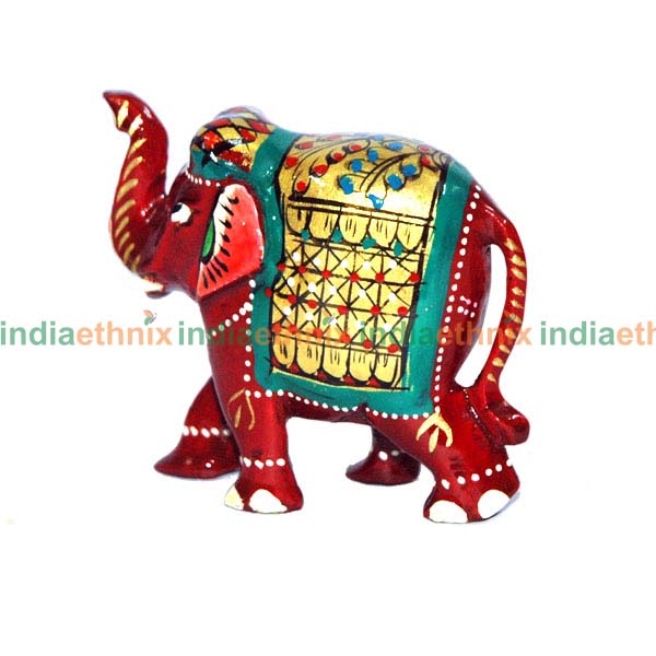 Meenakari Royal Red Elephants 4pcs1