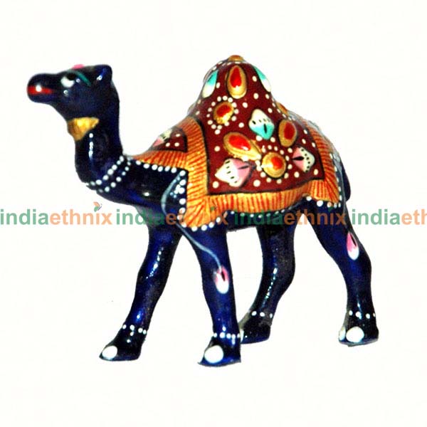 Royal Blue Camel in Meenakari Art1