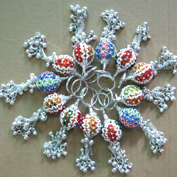 Full Beaded Lac Key Chains 1Pkt