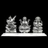 Silver Lakshmi Ganesh Saraswati Idols