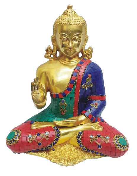 Brass Abhaya Buddha Statue