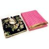Designer Wear Patola Saree with Stitched Velvet Blouse (Pink)