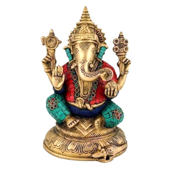 Sitting Ganesha Brass Statue