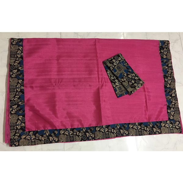 Chanderi Silk Sarees with Kalamkari Patch work