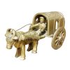 Brass Bull Cart Sculpture Showpiece-1