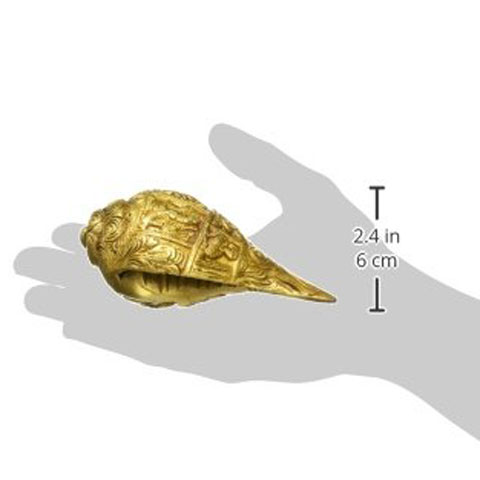 Hand-Carved Auspicious Brass Sea Shell