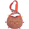 Handmade Embroidered Sling Bag (Orange)