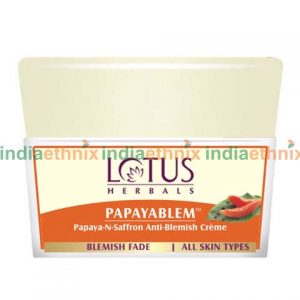 Lotus Herbals Papayablem Papaya-N-Saffron Anti-Blemish Creme 50 G