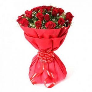 Elegant Love Red Roses in Red Packing