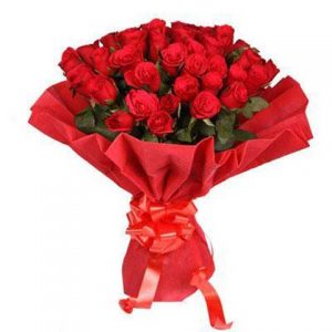Special Red Roses in Red Packing