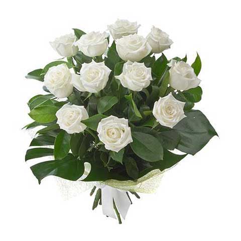 White Roses Bunch