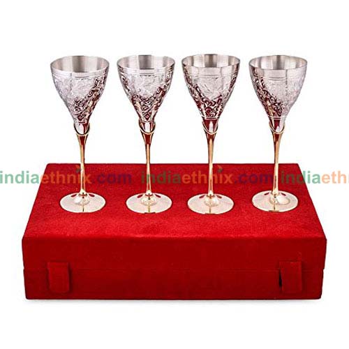 German Silver Glasses Set