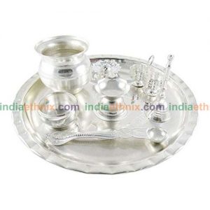 Silver Plated Kalash Pooja Thali Set
