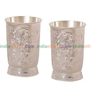 Silver Plated Brass Water Soft Drink Glasses