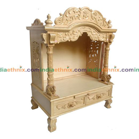 Savan Wood Carved Puja Mandir 2.0 ft size